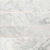 Carrara White 3x6 Honed Subway Marble Tile