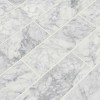 Carrara White 4X12 Polished Subway Marble Tile