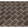 Charcoal 2x4 Bevel Glossy Subway Ceramic Tile