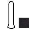 Cohesion Black 1X6 Cove Base Outcorner Matte Floor Tile Trim