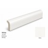 Color Wheel Classic White 1/2X6 Bullnose Glossy Wall Tile Trim
