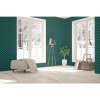 Color Wheel Retro Peacock Arabesque 3X3 Glossy Mosaic Tile 