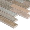 Crystal Vista 1x4 Blend Glass Stone Mosaic