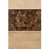 Emperador Dark hexagon 12X12 Tumbled