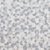 Harlow Cube Pattern 11.58X12.56 Glass Stone Metal Blend Mosaic Tile