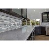 Harlow Interlocking 8mm Gray Glass Wall Tile