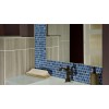 Hawaiian Blue 1X1 Staggered Glass Mosaic