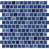 Hawaiian Blue 1X1 Staggered Glass Mosaic