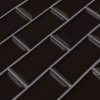 Midnight Black 2x4 Glossy Bevel Ceramic Subway Tile