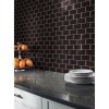 Midnight Black 2x4 Glossy Bevel Ceramic Subway Tile