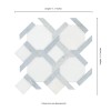 Azula Kaya 11X11 Polished Marble Mosaic Floor Wall Tile
