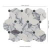 Cecily Lilac 12X12 Polished Marble Mosaic Floor Wall Tile