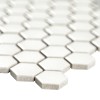 White and Gray Mod Petal 11.73x11.85 Matte Porcelain Mosaic Tile