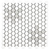 White and Gray Mod Petal 11.73x11.85 Matte Porcelain Mosaic Tile