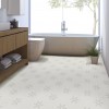 White and Gray Mod Petal 11.73x11.85 Matte Porcelain Mosaic Tile