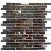 Stainless Steel Fine Silver Linear Ultra Polished Mosaic