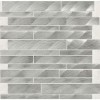 Structure Steel Random 12X12 Interlocking Satin Mosaic Tile