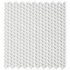 Whisper White 12X12 Glossy Arched Herringbone Mosaic 