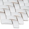 Whisper White 12X12 Glossy Arched Herringbone Mosaic 