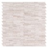 White Quarry Interlocking 3D Peel and Stick Wall Tile