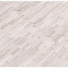 White Quarry Interlocking 3D Peel and Stick Wall Tile