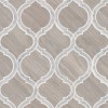 White Quarry Savona Polished Geometric Pattern Mosaic