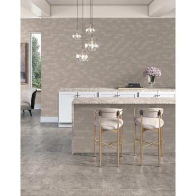 Advantage Mural Taupe 2X4 Brick Joint Matte Porcelain Mosaic Tile