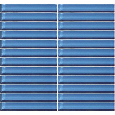 Color Wave Twilight Blue 1X6 Glass Mosaic Tile