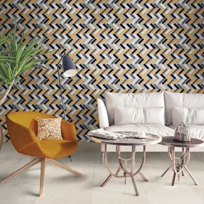 Color Wheel Architectural Gray Herringbone 1X3 Matte Mosaic Tile