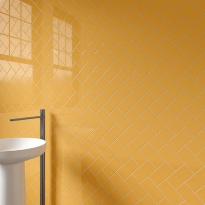 Color Wheel Classic Mustard 3X6 Glossy Wall Tile