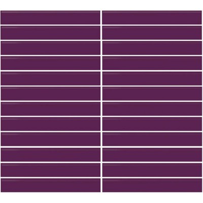 Color Wheel Plum Crazy 2X2 Straight Joint Glossy Mosaic Tile