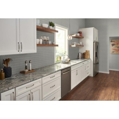 Color Wheel Retro Desert Gray Chevron 2X3 Glossy Mosaic Tile 
