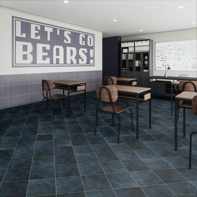 Continental Slate Asian Black 12X12 Matte Porcelain Tile