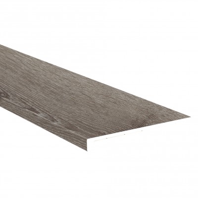 Ludlow  Charcoal Oak 12X47 Eased Edge Luxury Vinyl Stair Tread