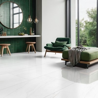 Kaya Zermatta Blanca 24x48 Polished Porcelain Floor Wall Tile