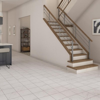 Platinum Calacatta Empire 12X12 Matte Porcelain Tile