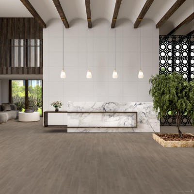 Platinum Greige 6X36 Plank Matte Porcelain Wood Look Floor Tile