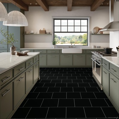 Prime Black 12X12 Matte Porcelain Tile