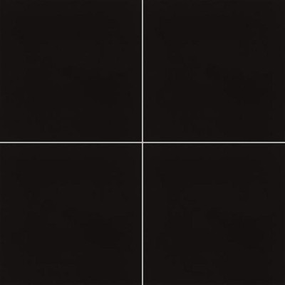 Pure Black Square 12X12 Matte Porcelain Tile