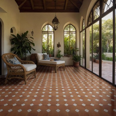 Via Bianchi Cotto 13x13 Matte Porcelain Floor and Wall Tile