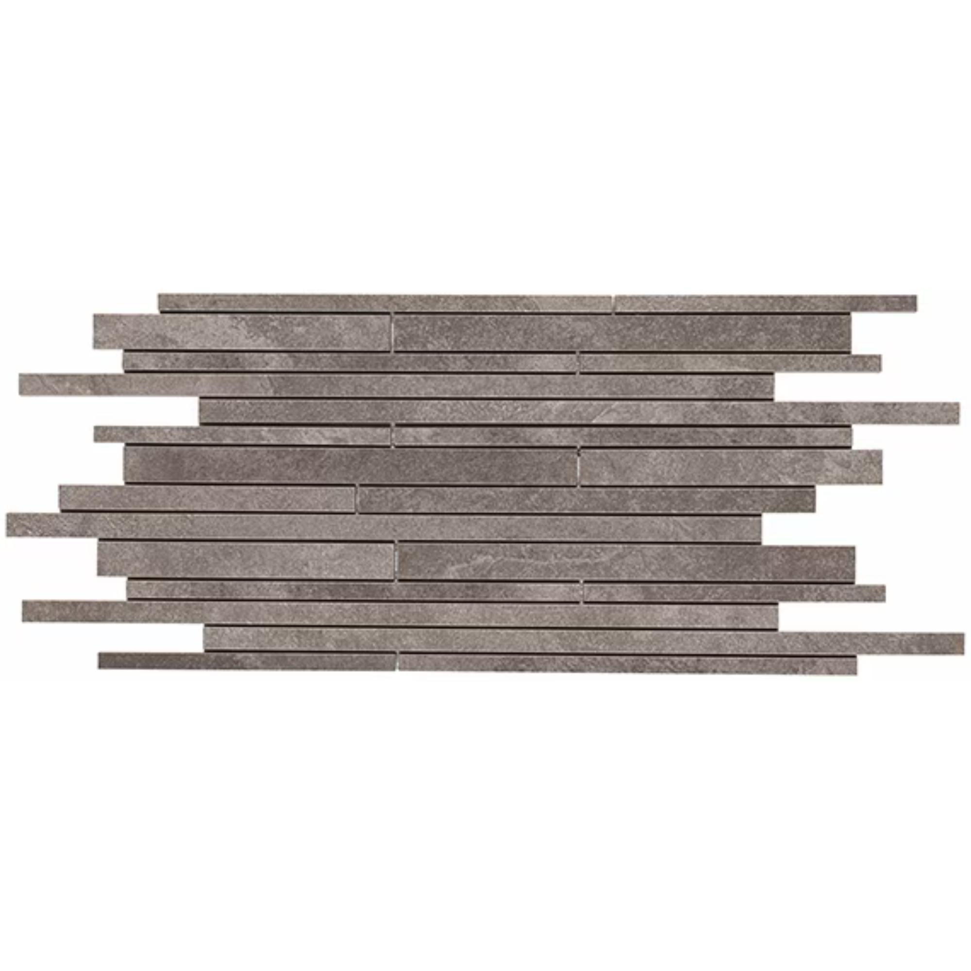 Delegate Light Grey Random Linear Matte Porcelain Mosaic