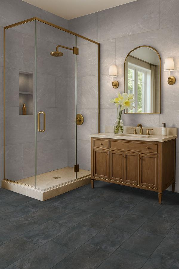 Elbe Obsidian 12x24 Lappato Porcelain Floor and Wall Tile
