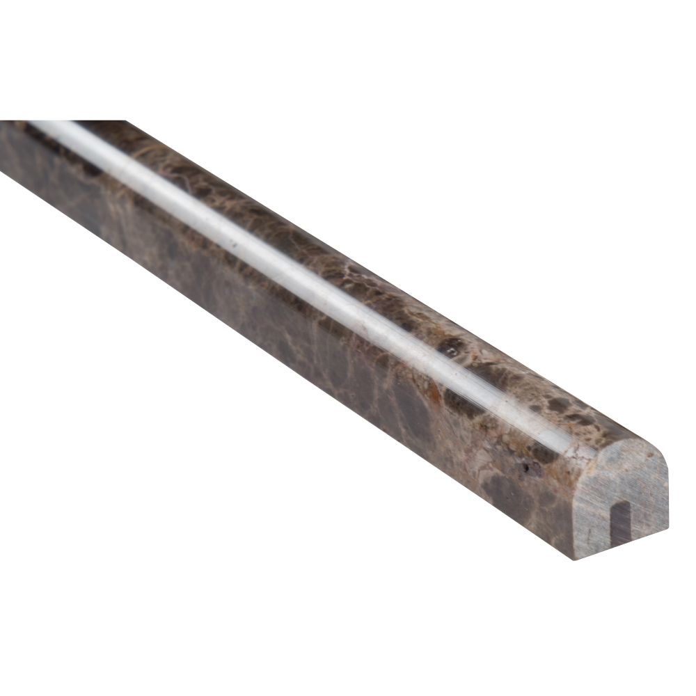 Emperador Dark Pencil 3/4x3/4x12 Polished