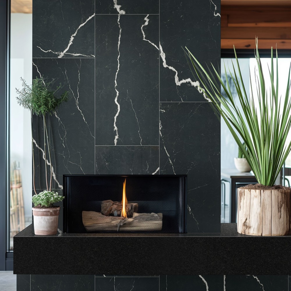 Soho Noir 24x48 Polished Porcelain Floor Wall Tile