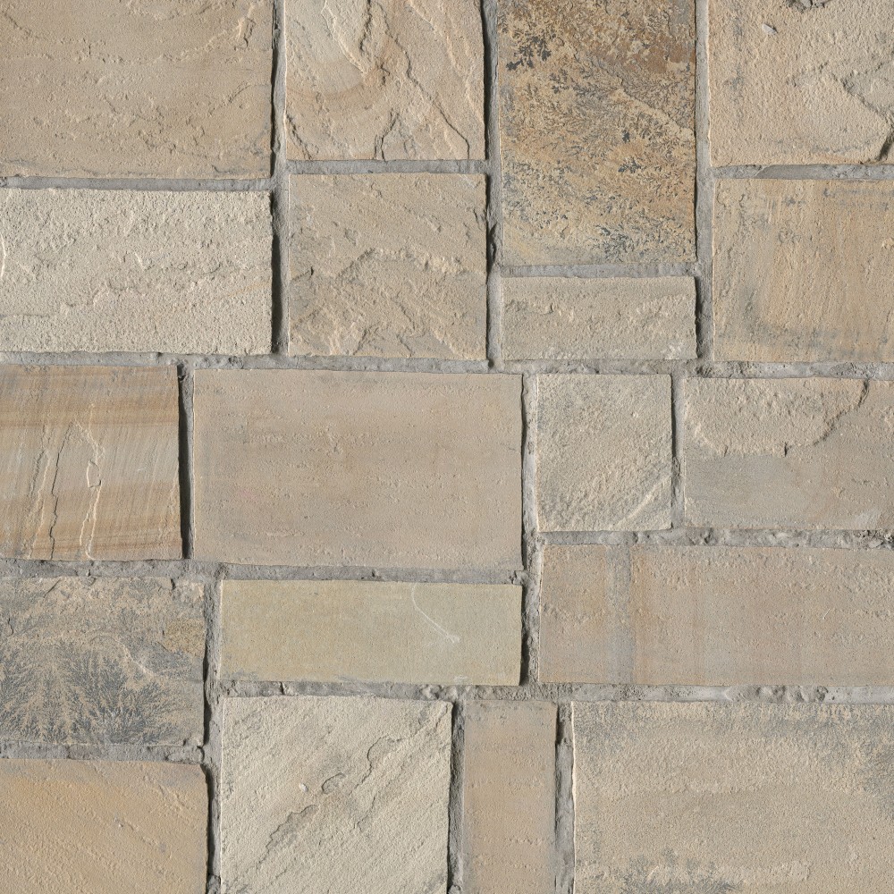 Fossil Rustic Natural Sandstone Square And Rectangle Loose Veneer Ledgestone