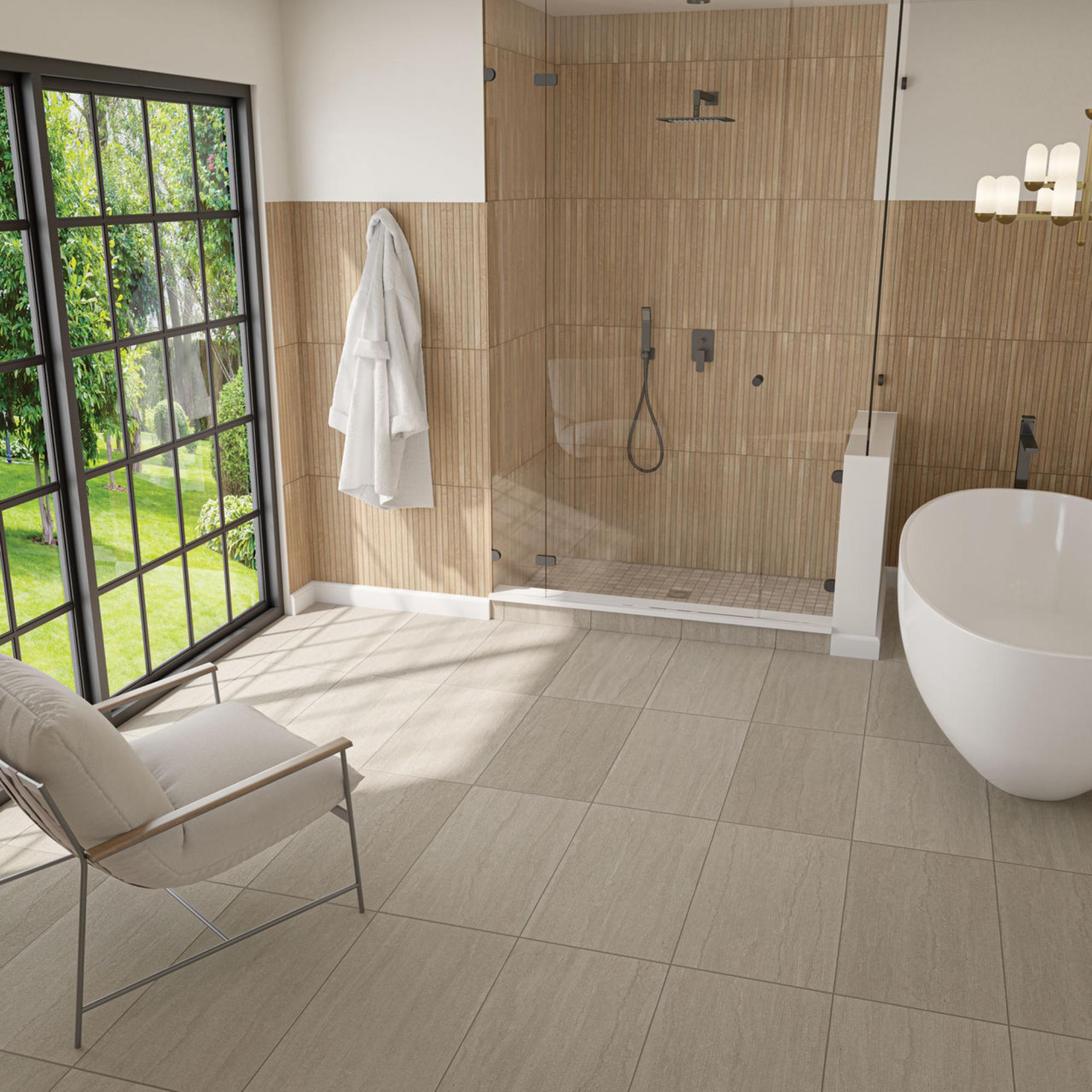 Haddonstone Atlas 24x48 Crosscut Stepwise Matte Porcelain Tile
