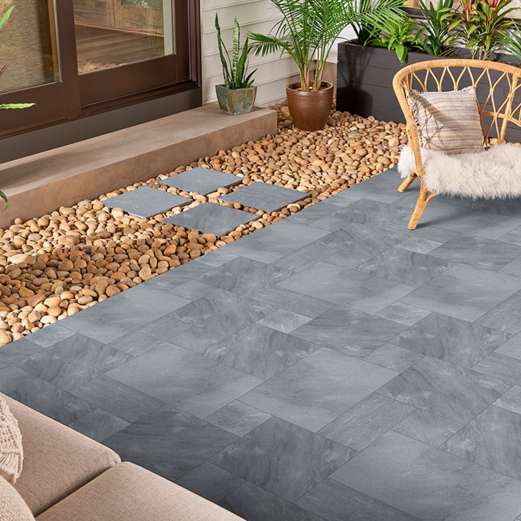 Cosmic Black French Pattern 16 Sftx10 Kits SandBlast Paver