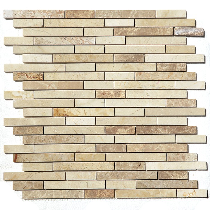 Crema Mocha Interlocking 12X12 Polished Mosaic