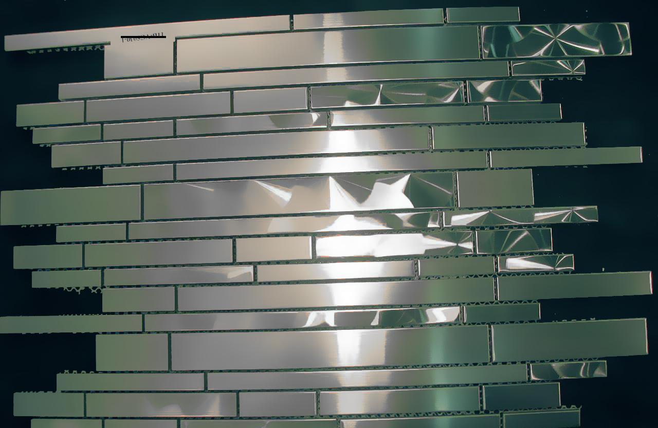 Stainless Steel 11.75x14 Interlocking Mosaic