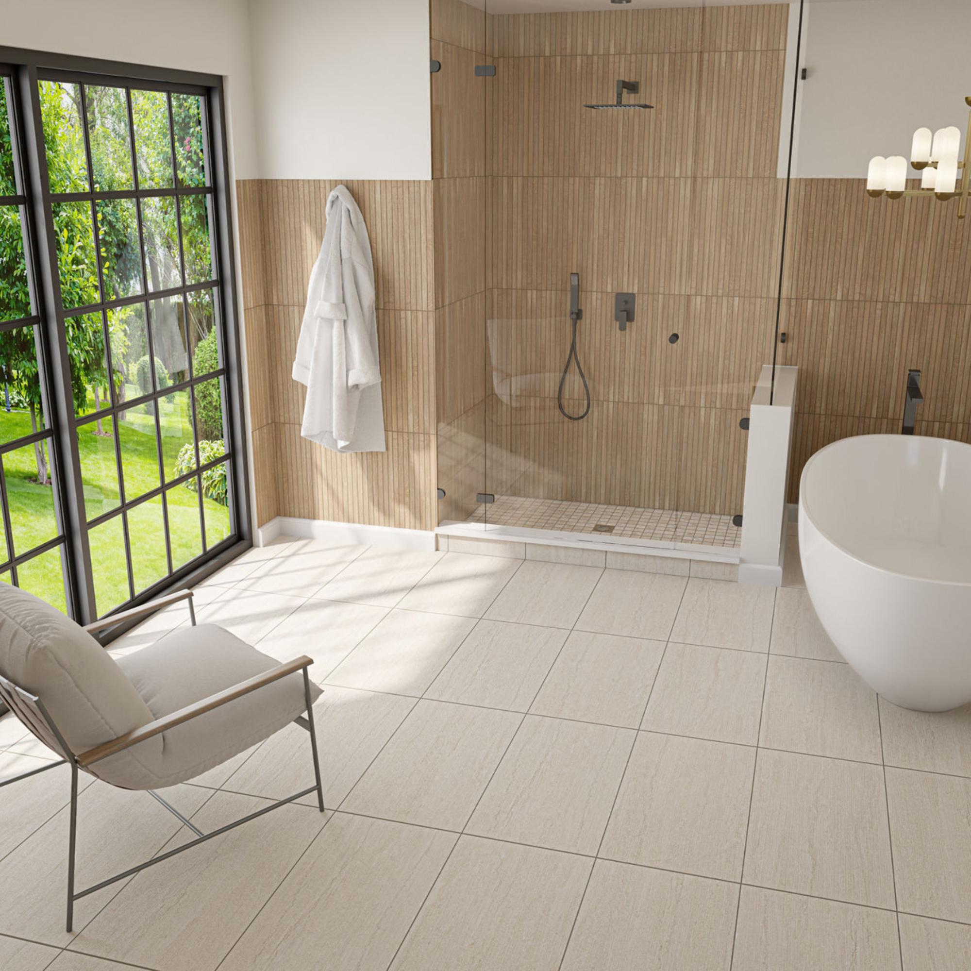 Haddonstone Dawn 24x48 Veincut Satin Polished Porcelain Tile